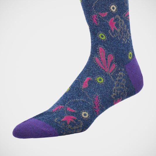 'Floral on Denim' Socks