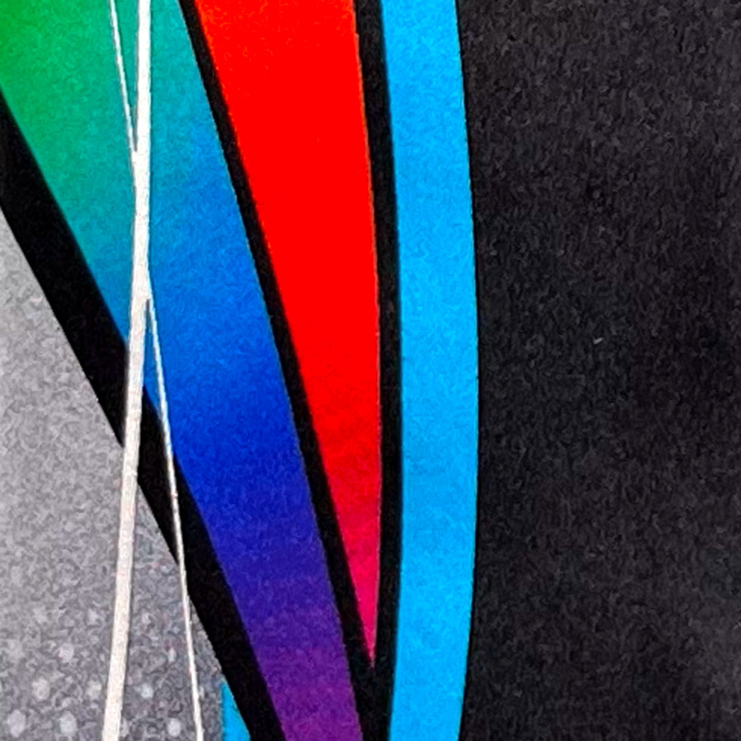 'Colourful Waves on Black' Tie