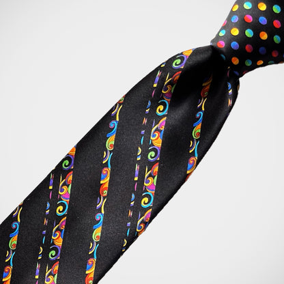 'Contrast Knot in Black' Tie