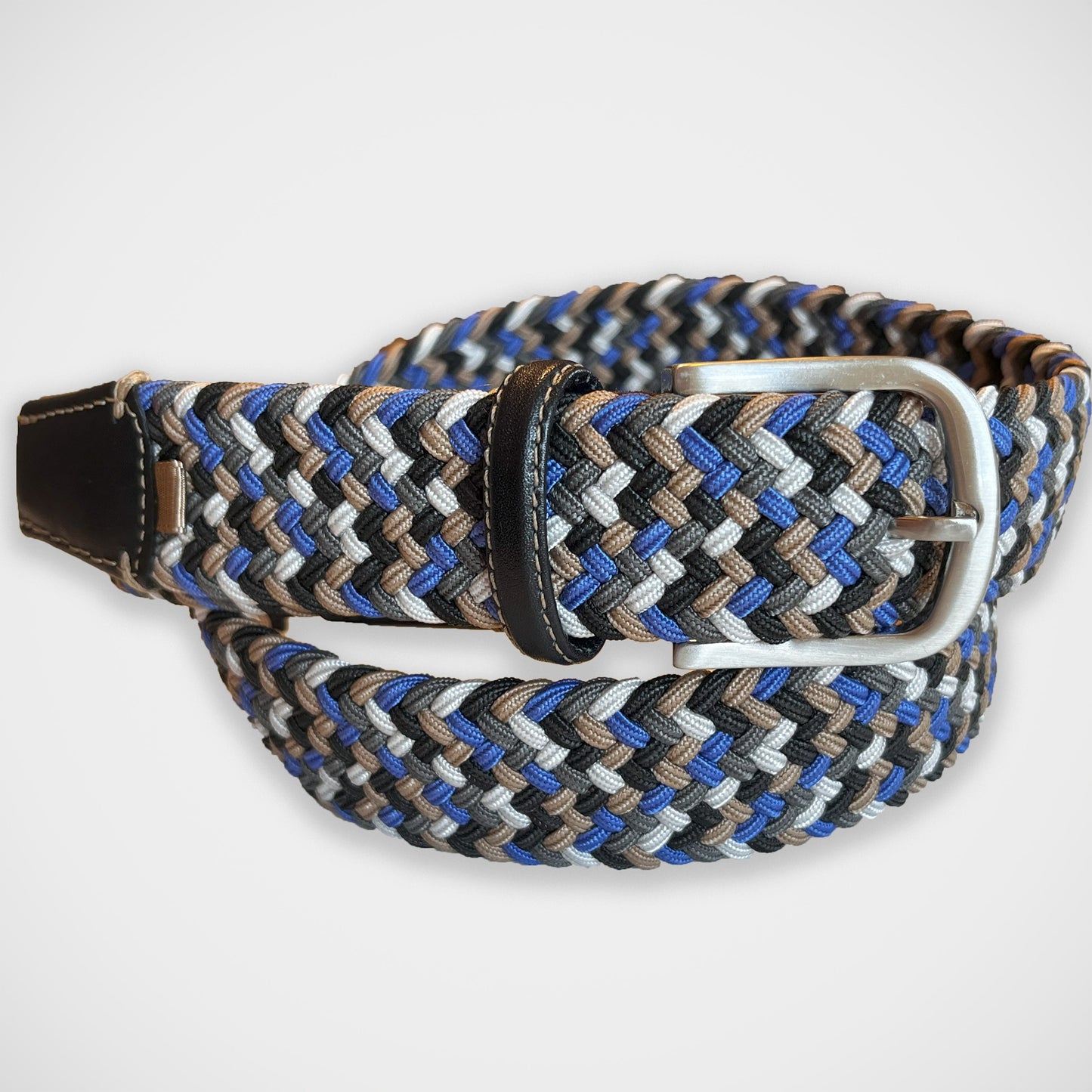 'Blue and Tan Stretch' Belt