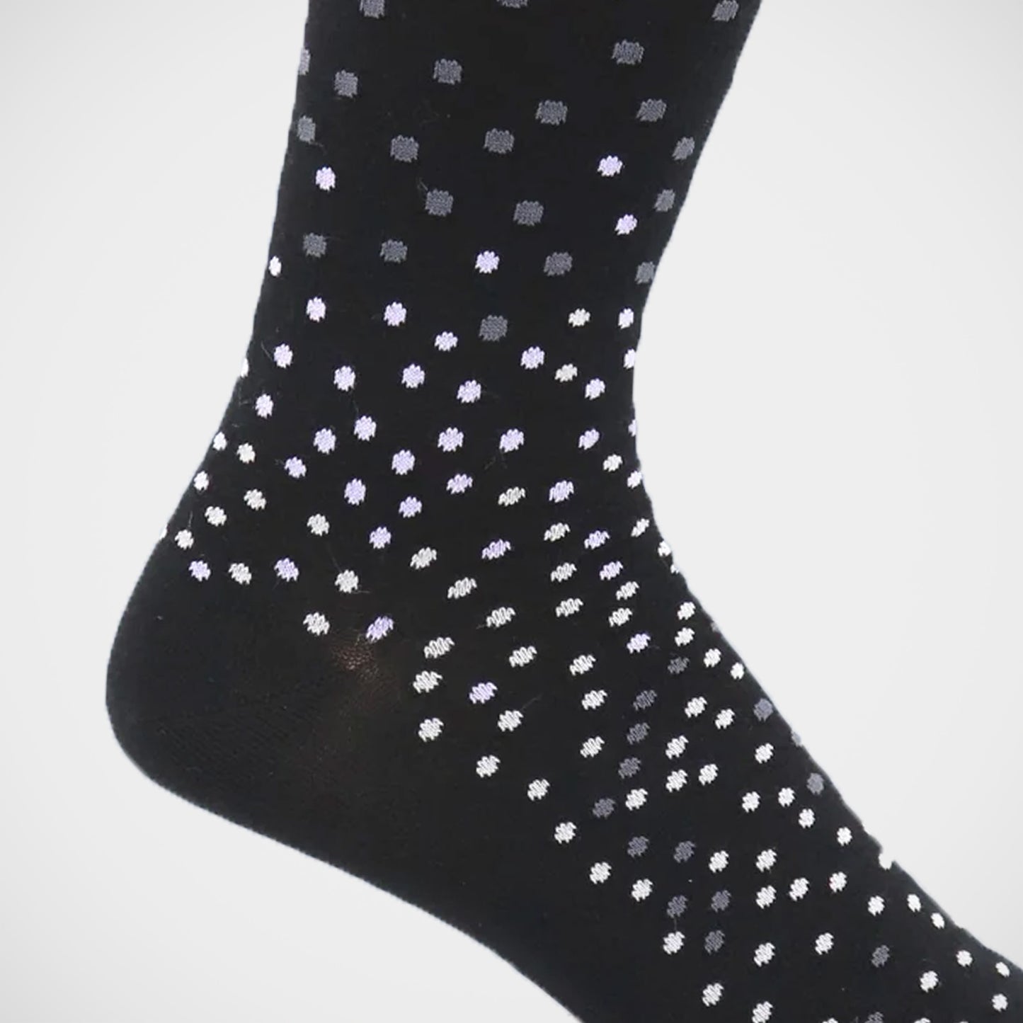 'Graded Dots on Black' Socks