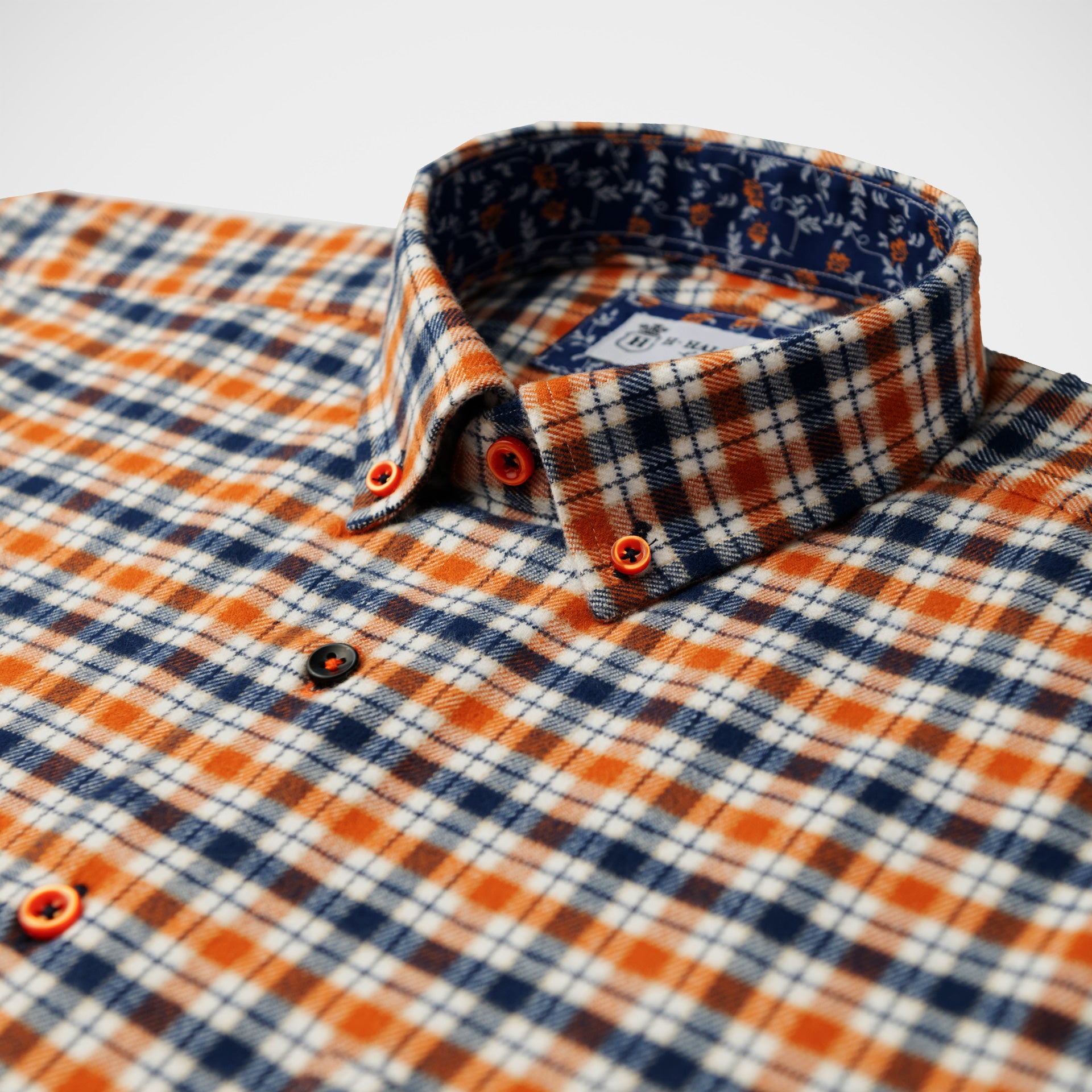 H. Halpern Esq. 'Pumpkin Spice Flannel' Sport Shirt – H. HALPERN ESQ.