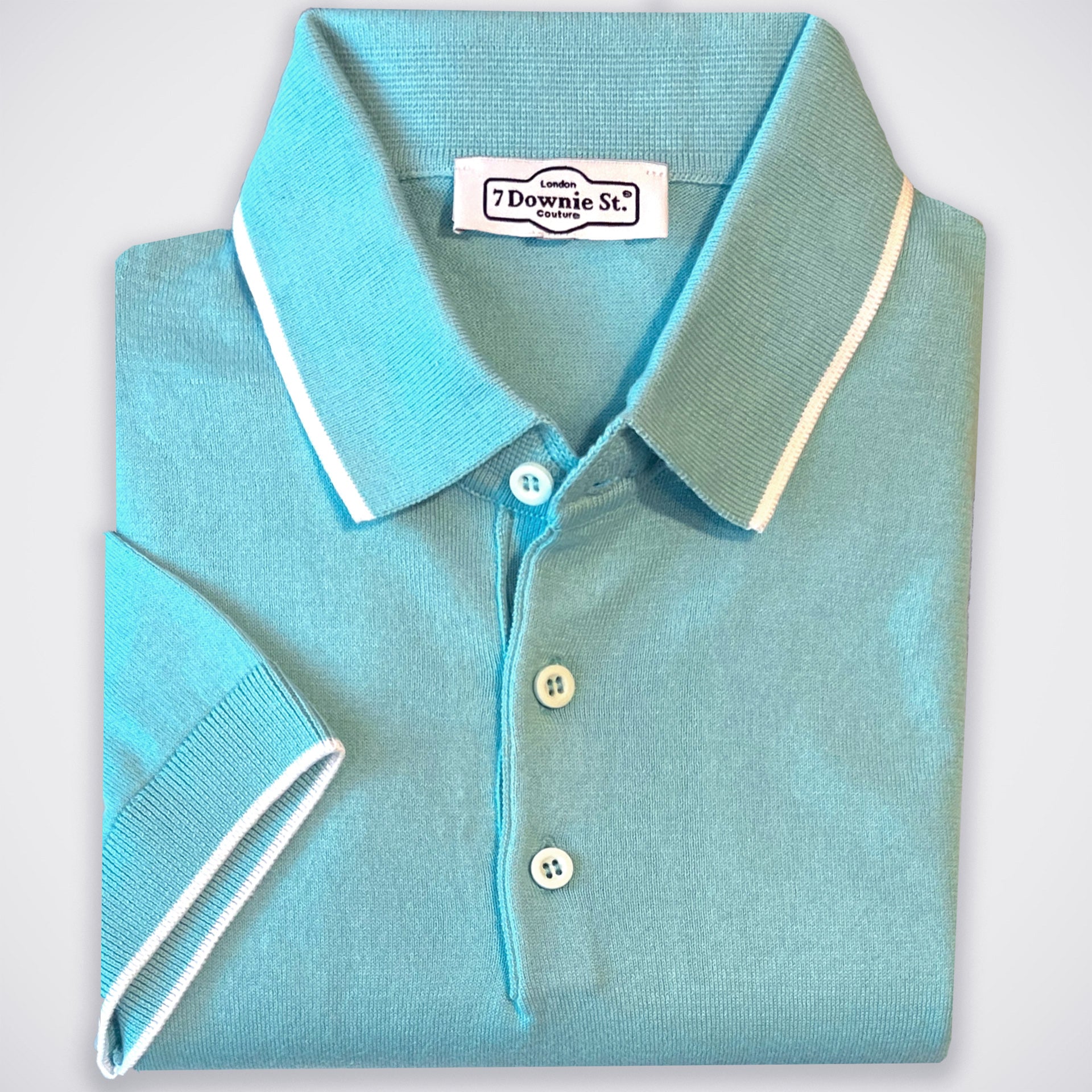 7 Downie St. 'Aqua Knit Polo' T-Shirt