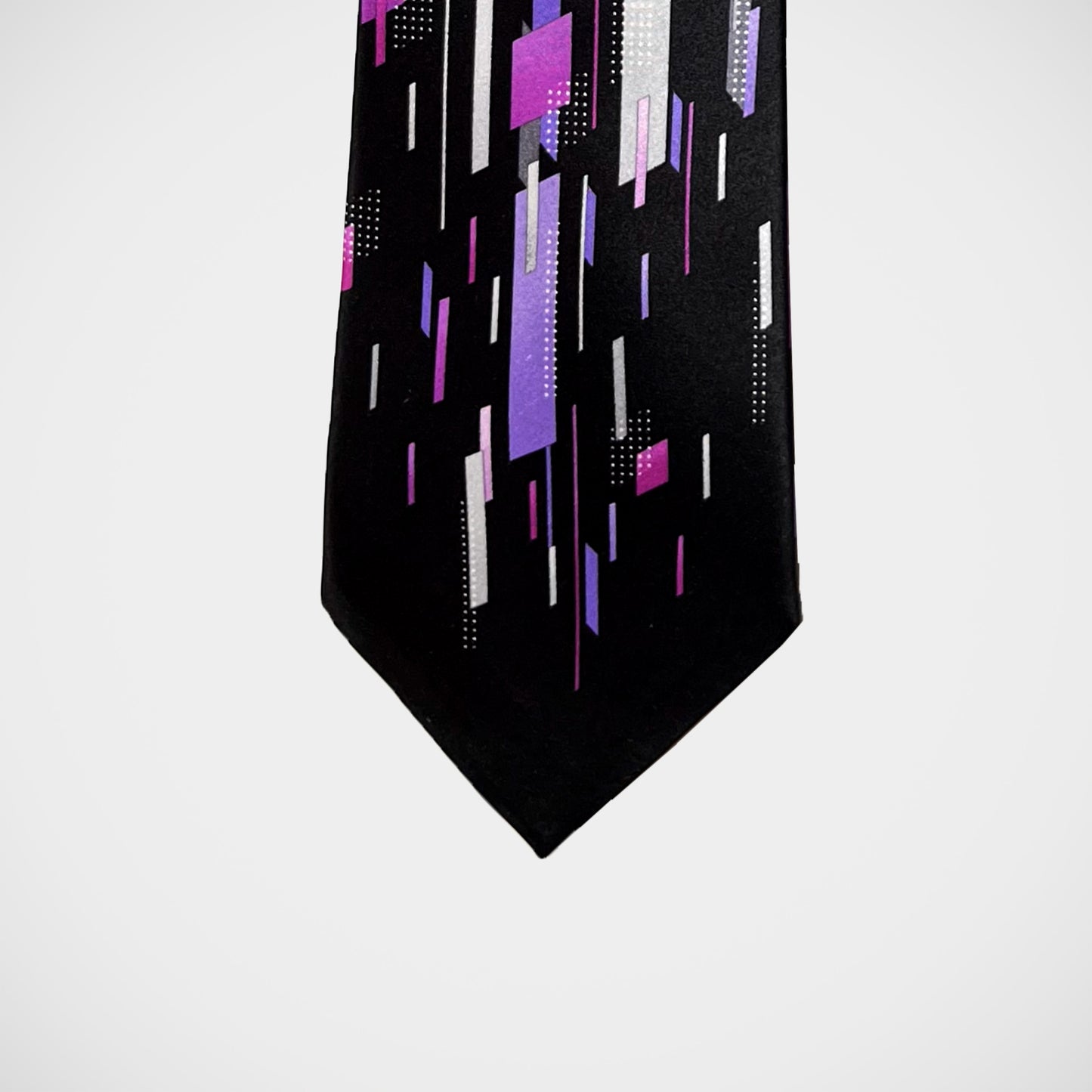 'Purple Stripes on Black' Tie