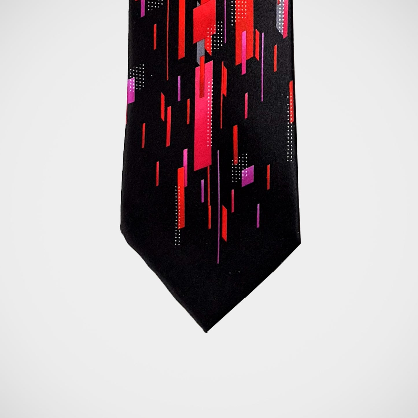 'Red Stripes on Black' Tie